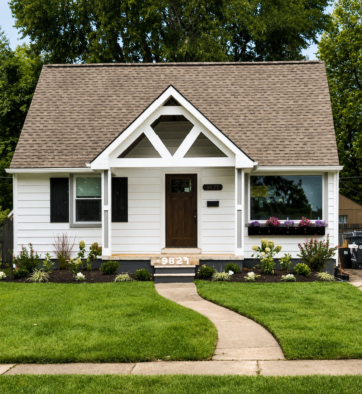 Exterior of a finished home addition and renovation